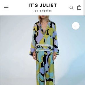 It’s Juliet patterned pant suit - pajamas or out and about